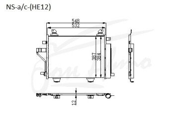 Радиатор кондиционера NISSAN NOTE 2012-2020 (HE12)(гибрид) 
Бренд: KOYO AL12