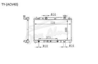 Радиатор TOYOTA VENZA 2008-2015 (AGV10) (1AR) 
Бренд: TONGSHI PL16AT