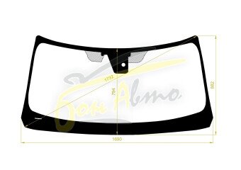 Стекло лобовое NISSAN PATROL 2010-2024 (Y62-LHD) место под 1 камеру, место под датчик дождя, 
Бренд: ZDG с синей полосой