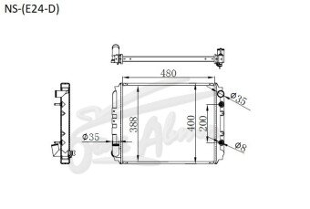 Радиатор NISSAN CARAVAN 1986-2001 (E24) (TD,LD) 
Бренд: TONGSHI PL26AT
