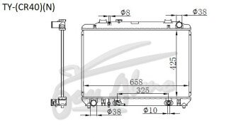 Радиатор TOYOTA TOWN ACE NOAH 1996-2001 (CR40)(б/г) (3CTE) 
Бренд: TONGSHI PL26AT