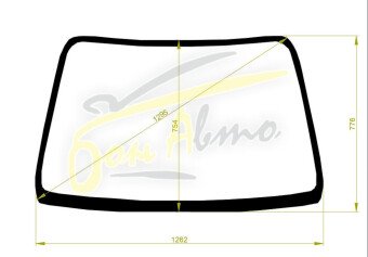 Стекло лобовое MAZDA CAROL 1998-2004 (HB23S) 
Бренд: BENSON с синей полосой