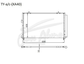 Радиатор кондиционера TOYOTA RAV 4 2013-2018 (ASA40) (1AD,2AD,3ZR,2WW) 
Бренд: TONGSHI AL16