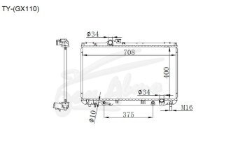 Радиатор TOYOTA MARK II 2000-2007 (GX110) (1G,1-2JZ) 
Бренд: TONGSHI PL16AT