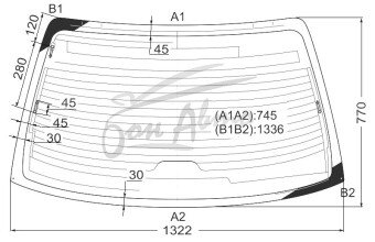 Стекло заднее с обогревом NISSAN SUNNY 1998-2006 (B15) антенна, 
Бренд: BENSON