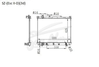 Радиатор SUZUKI GRAND VITARA 1997-2005 (TA52)(dies-3d) (RHZ,RHW) 
Бренд: TONGSHI PL26AT