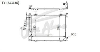 Радиатор TOYOTA HARRIER 2003-2006 (ACU30) (2AZ) 
Бренд: TONGSHI AL16AT