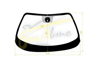 Стекло лобовое NISSAN JUKE 2010- (F15-RHD) место под датчик дождя 
Бренд: BENSON с синей полосой