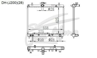 Радиатор DAIHATSU BE-GO 2006- (J200G)(28) (3SZ) 
Бренд: TONGSHI AL16AT