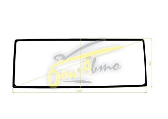 Стекло лобовое DAF CF-SERIES 2000- (CF65-2227*807*2280) 
Бренд: BENSON с синей полосой