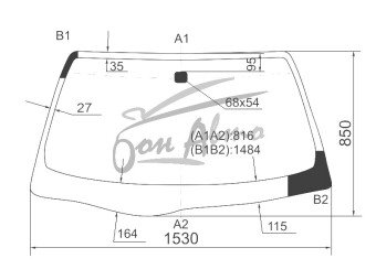 Стекло лобовое MITSUOKA GALUE 1998-2005 (Y34-RHD) 
Бренд: ZDG с синей полосой