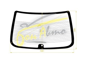 Стекло заднее с обогревом TOYOTA VISTA 1998-2003 (SV50-4d sed) 2 отверстия антенна, 
Бренд: BENSON Тонированное