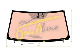 Стекло лобовое LEXUS LX 2007-2021 (J200-LHD-2015) полный обогрев, обогрев щеток, место под датчик дождя, 
Бренд: BENSON с синей полосой