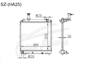 Радиатор MAZDA CAROL 2009-2014 (HB25S) (K6A) 
Бренд: TONGSHI PL16MT