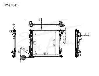 Радиатор HYUNDAI TUCSON 2015-2020 (TL)(dies) (D4FD) 
Бренд: TONGSHI PL26AT