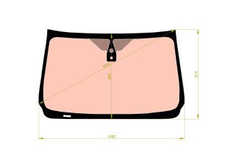 Стекло лобовое FORD RANGER 2011- () полный обогрев, место под датчик дождя, 
Бренд: КМК с синей полосой