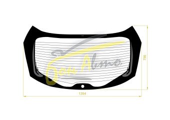 Стекло заднее с обогревом TOYOTA C-HR 2016- (ZYX10-2020) 1 отверстие молдинг, антенна, 
Бренд: BENSON Тонированное