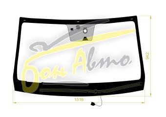 Стекло лобовое KGM MUSSO 2023- (Q200-LHD) обогрев щеток, место под 1 камеру, место под датчик дождя, место под датчик влажности, 
Бренд: КМК