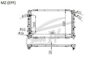 Радиатор FORD ESCAPE 2000-2007 (EP) (gas 3.0) 
Бренд: TONGSHI PL26AT