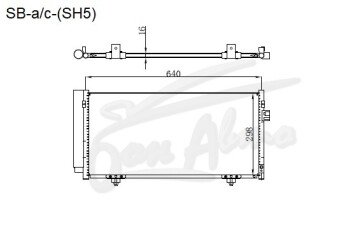 Радиатор кондиционера SUBARU IMPREZA 2011-2016 (GP) 
Бренд: TONGSHI AL16