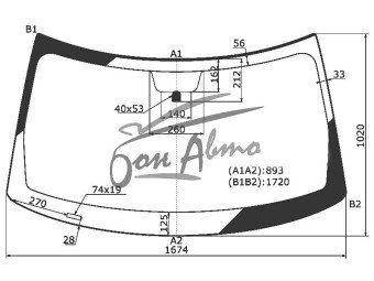 Стекло лобовое FORD EXPLORER 2011-2019 (U502) 
Бренд: BENSON с синей полосой