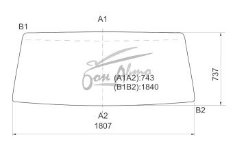 Стекло лобовое MITSUBISHI CANTER 1985-1993 (FE400-wide-1807*737*1840) 
Бренд: BSG с зеленой полосой