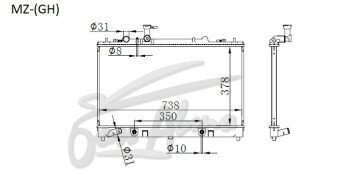 Радиатор MAZDA 6 2007-2012 (GH)(wag) (L5VE) 
Бренд: TONGSHI PL16AT