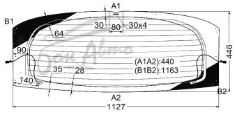 Стекло заднее с обогревом TOYOTA WILL CYPHA 2002-2005 (NCP70) 
Бренд: BSG