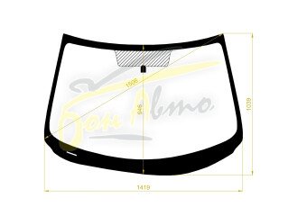 Стекло лобовое MAZDA 3 2008-2013 (BL-LHD) фурнитура, 
Бренд: BENSON с синей полосой