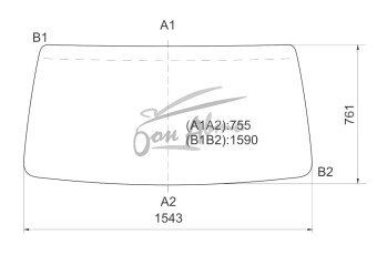 Стекло лобовое MITSUBISHI CANTER 1993-2002 (FE510-hi-cab-1543*761*1590) 
Бренд: BENSON