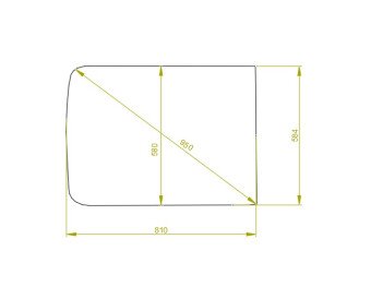 Стекло лобовое KENWORTH C500 2006- (L-810*584*) 
Бренд: BENSON