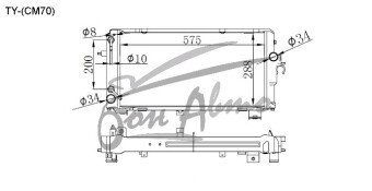 Радиатор TOYOTA TOWN ACE TRUCK 1999-2007 (CM70) (3C,7K) 
Бренд: TONGSHI AL48AT