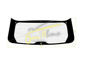 Стекло заднее с обогревом BMW X5 2006-2013 (E70) 3 отверстия 
Бренд: BENSON Тонированное