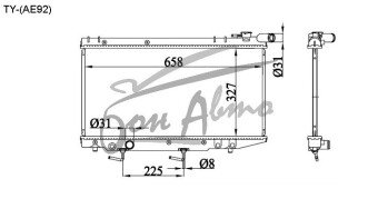 Радиатор TOYOTA SPRINTER TRUENO 1987-1991 (AE92) (4AGE)
Бренд: TONGSHI AL32AT