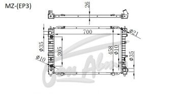 Радиатор FORD ESCAPE 2000-2007 (EP) (gas 2.0,2.3) 
Бренд: TONGSHI PL26AT