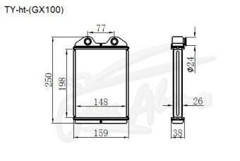 Радиатор отопителя TOYOTA CHASER 1996-2001 (GX100) 
Бренд: TONGSHI AL26
