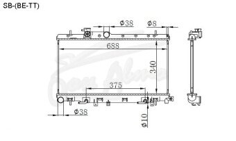 Радиатор SUBARU IMPREZA 2000-2007 (GG,GD)(tw-turbo) (EJ20) 
Бренд: TONGSHI AL32AT