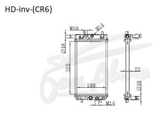 Радиатор инвертора HONDA ACCORD 2013-2019 (CR6) (LFA) 
Бренд: TONGSHI PL22