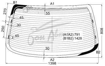 Стекло заднее с обогревом TOYOTA CROWN 2003-2008 (GRS180) 
Бренд: BSG