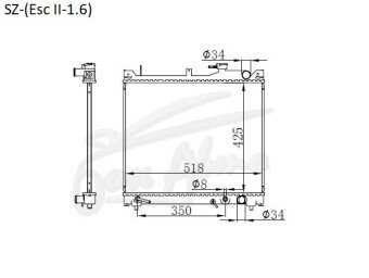 Радиатор SUZUKI VITARA 1997-2005 (TA02,TD02) (G16) 
Бренд: TONGSHI AL32AT
