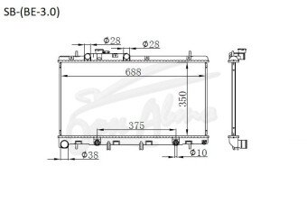 Радиатор SUBARU LEGACY 1998-2003 (BE,BH) (EZ30) 
Бренд: TONGSHI AL32AT