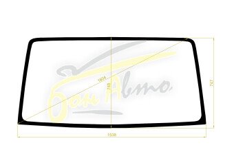 Стекло лобовое MAZDA TITAN-ELF 1993-2006 (NKR-std-1538*747*1604) 
Бренд: BENSON с синей полосой
