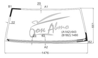 Стекло лобовое MITSUBISHI PAJERO 1991-1999 (V46) обогрев щеток 
Бренд: ZDG с серой полосой