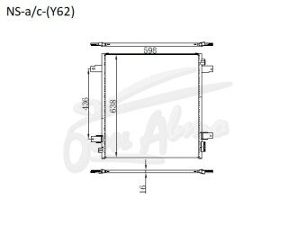 Радиатор кондиционера INFINITI QX80 2010-2024 (Z62) 
Бренд: TONGSHI AL16