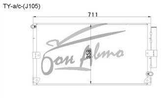 Радиатор кондиционера TOYOTA LAND CRUISER 1997-2007 (HDJ100)(dies) 
Бренд: TONGSHI AL16