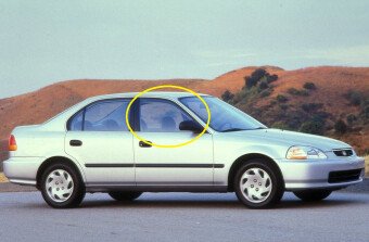 Стекло боковое HONDA CIVIC 1995-2000 EK5-4d/5d FD/RH 
Бренд: BSG