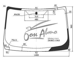 Стекло лобовое FORD KUGA 2008-2012 (CBV) 
Бренд: BENSON с синей полосой