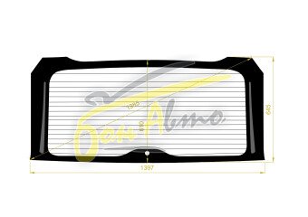 Стекло заднее с обогревом BMW X5 2000-2006 (E53) 1 отверстие 
Бренд: BENSON Тонированное