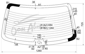 Стекло заднее с обогревом TOYOTA SPRINTER 1991-1995 (AE100-4d sed) 
Бренд: ZDG