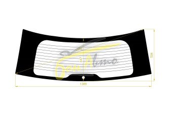 Стекло заднее с обогревом FORD EXPLORER 2011- (U502) 1 отверстие 
Бренд: BSG